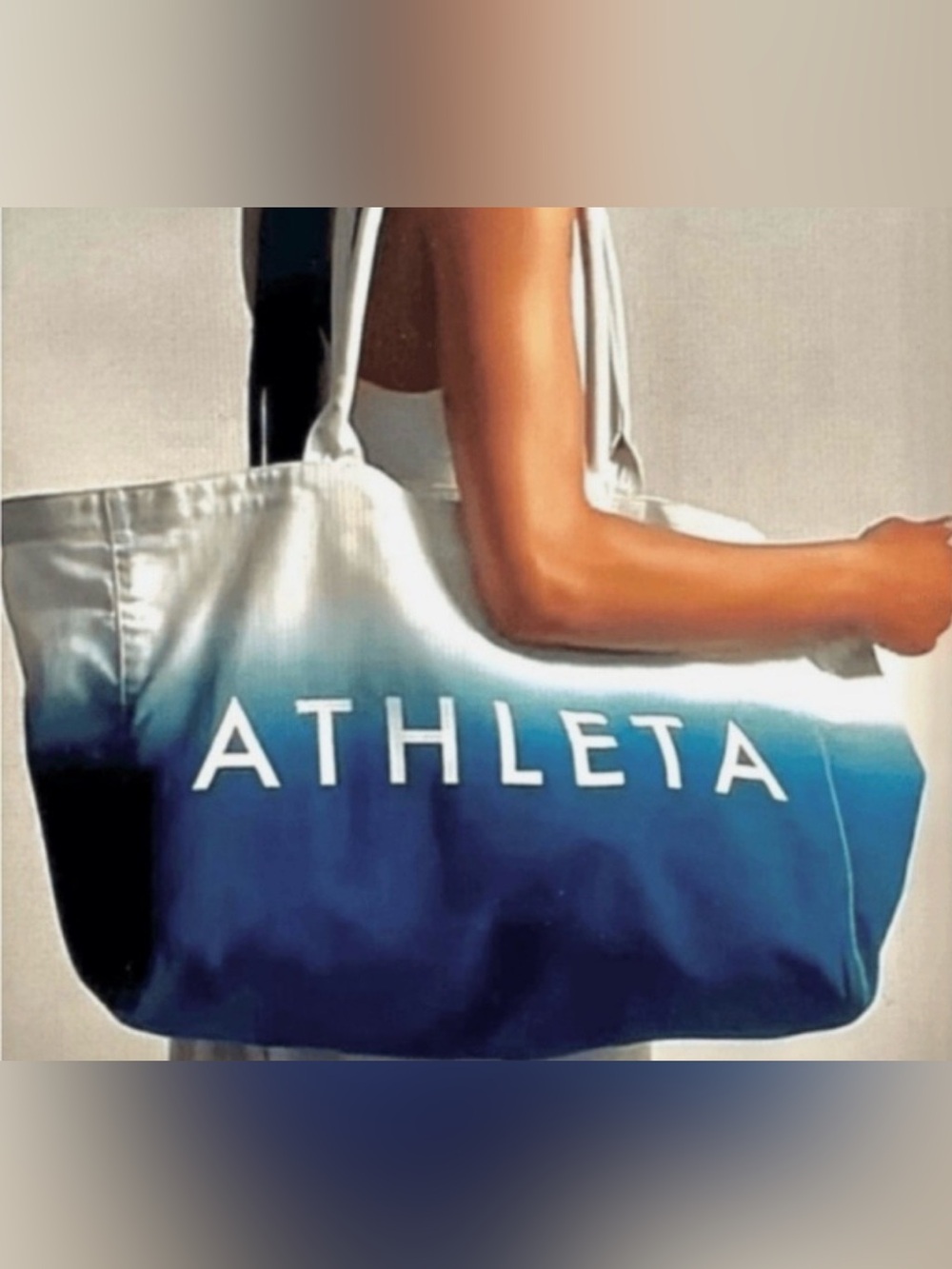 NWOT Athleta Ombre Canvas Tote